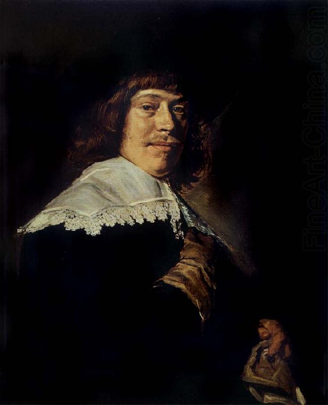 Portrait of a young man holding a glove, Frans Hals